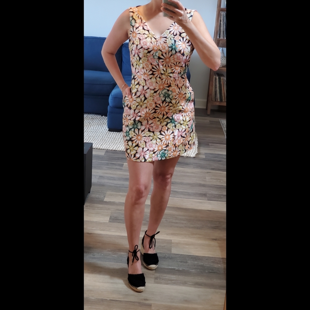 Jacquard Floral Fit & Flare Dress - Picture 4 of 4